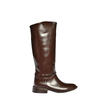 Fox Shoes V312361060 Kahverengi Rustik Alçak Tabanlı Kadın Çizme
