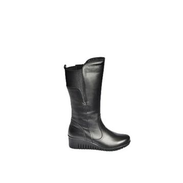 Fox Shoes V324200803 Siyah Hakiki Deri Klasik Kadın Çizme