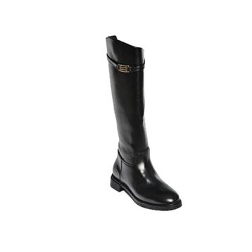 Fox Shoes V973720909 Siyah Klasik Alçak Tabanlı Kadın Çizme