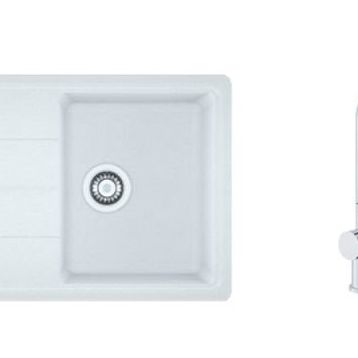 Franke Basis BFG 611-86 Bianco Granit Evye