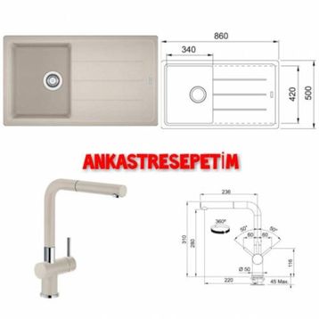 Franke Basis BFG 611-86 Sahara Granit Evye