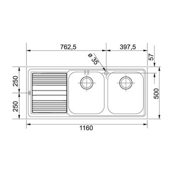 Franke LLX 621 Logica Line Sol İnox Evye