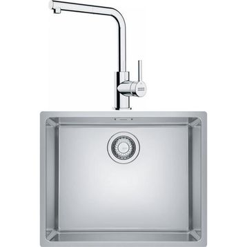 Franke MRX 110-50 Tezgah Altı Çelik Eviye + Lina L Krom Spiralli Mutfak Bataryası Seti