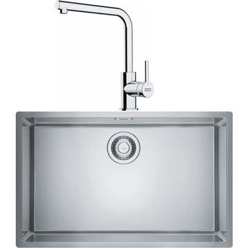 Franke MRX 110-70 Tezgah Altı Çelik Eviye + Lina L Krom Spiralli Mutfak Bataryası Seti