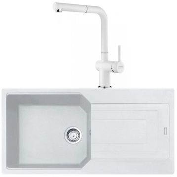 Franke Urban UBG 611-100 Bianco Granit Eviye-Active Plus Doccia Batarya Seti
