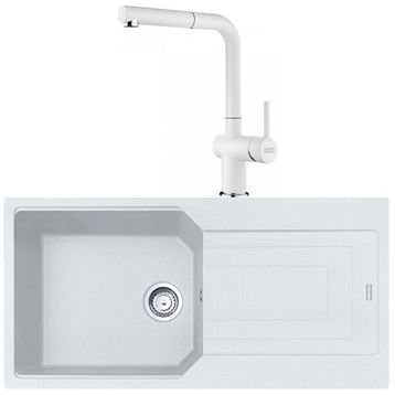 Franke Urban UBG 611-100 Bianco Granit Eviye-Active Plus Doccia Batarya Seti