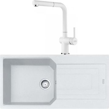 Franke Urban UBG 611-100 Bianco Granit Eviye-Active Plus Doccia Batarya Seti