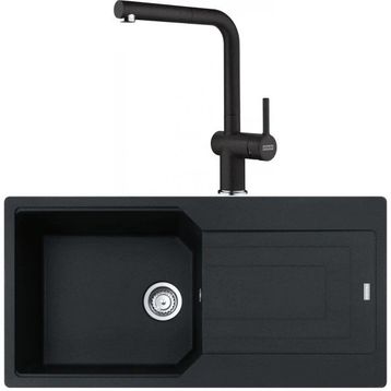 Franke Urban Ubg 611-100 Nero Granit Eviye-Active Plus Doccia Batarya Seti