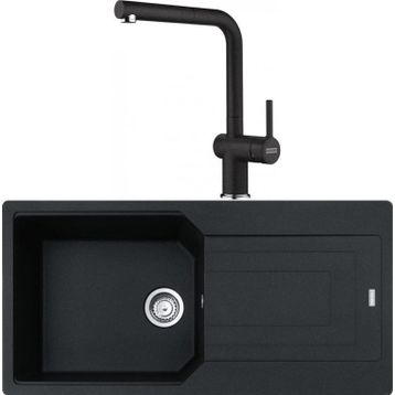 Franke Urban Ubg 611-100 Nero Granit Eviye-Active Plus Doccia Batarya Seti