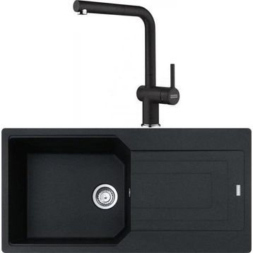 Franke Urban Ubg 611-100 Nero Granit Eviye-Active Plus Doccia Batarya Seti