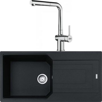 Franke Urban Ubg 611-100 Nero Granit Eviye-Active Plus Doccia Krom Batarya Seti