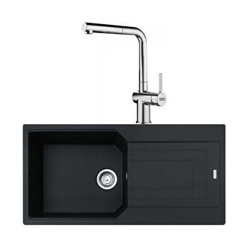 Franke Urban Ubg 611-100 Nero Granit Eviye-Active Plus Doccia Krom Batarya Seti