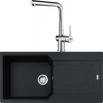 Franke Urban Ubg 611-100 Nero Granit Eviye-Active Plus Doccia Krom Batarya Seti