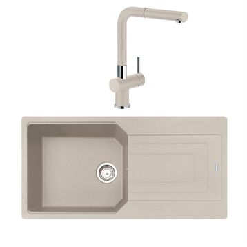 Franke Urban UBG 611-100 Sahara Tek Gözlü Armatürlü Granit Eviye Seti