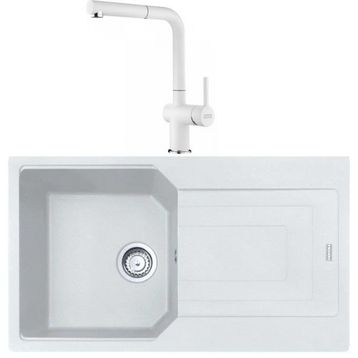 Franke Urban UBG 611-86 Bianco Granit Eviye-Active Plus Doccia Batarya Seti