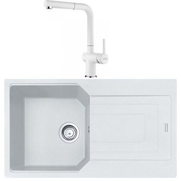 Franke Urban UBG 611-86 Bianco Granit Eviye-Active Plus Doccia Batarya Seti