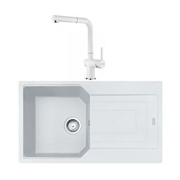 Franke Urban UBG 611-86 Bianco Granit Eviye-Active Plus Doccia Batarya Seti