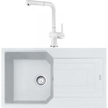 Franke Urban UBG 611-86 Bianco Granit Eviye-Active Plus Doccia Batarya Seti