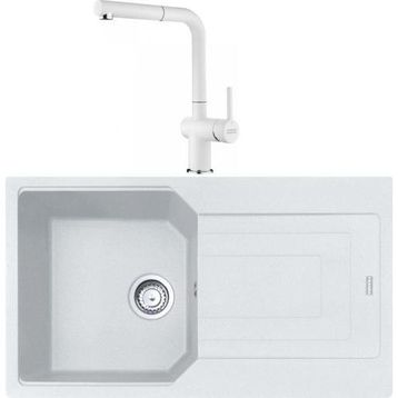 Franke Urban UBG 611-86 Bianco Granit Eviye-Active Plus Doccia Batarya Seti