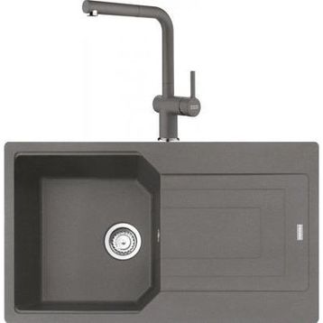 Franke Urban UBG 611-86 Stone Grey Granit Eviye-Active Plus Doccia Batarya Seti