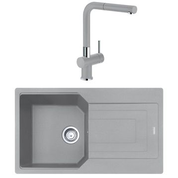 Franke Urban UBG 611-86 Stone Grey Tek Gözlü Armatürlü Granit Eviye Seti