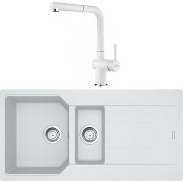 Franke Urban UBG 651-100 Bianco Granit Eviye-Active Plus Doccia Batarya Seti