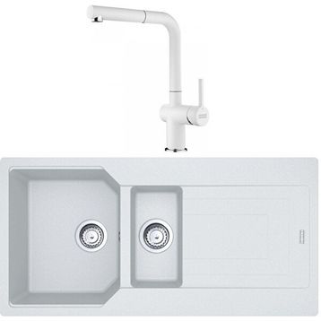 Franke Urban UBG 651-100 Bianco Granit Eviye-Active Plus Doccia Batarya Seti