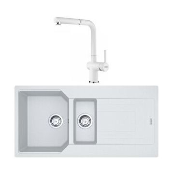 Franke Urban UBG 651-100 Bianco Granit Eviye-Active Plus Doccia Batarya Seti
