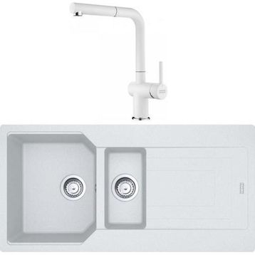 Franke Urban UBG 651-100 Bianco Granit Eviye-Active Plus Doccia Batarya Seti