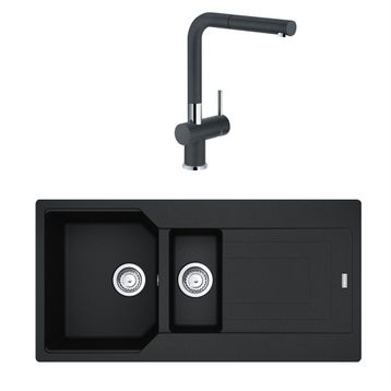 Franke Urban UBG 651-100 Nero 1.5 Gözlü Armatürlü Granit Eviye Seti