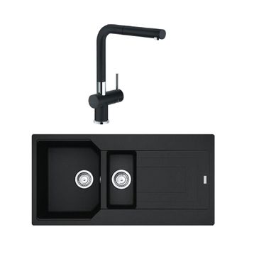 Franke Urban UBG 651-100 Nero 1.5 Gözlü Armatürlü Granit Eviye Seti