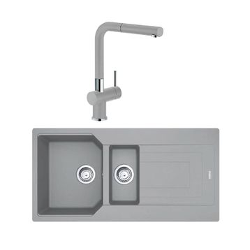 Franke Urban UBG 651-100 Nero 1.5 Gözlü Armatürlü Granit Eviye Seti
