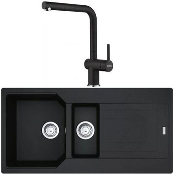 Franke Urban UBG 651-100 Nero Granit Eviye-Active Plus Doccia Batarya Seti