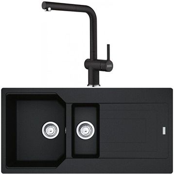 Franke Urban UBG 651-100 Nero Granit Eviye-Active Plus Doccia Batarya Seti