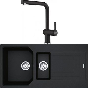 Franke Urban UBG 651-100 Nero Granit Eviye-Active Plus Doccia Batarya Seti