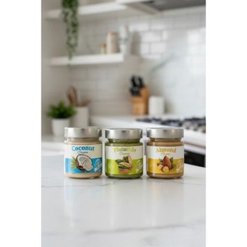 Frapella 220 gr Antep Fıstık Ezmesi + 220 gr Badem Kreması + 220 gr Hindistan Cevizli Kreması