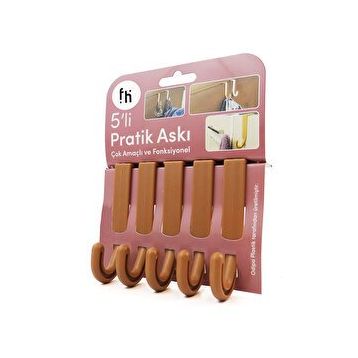 Frater 5'li Açık Kahve Pratik Askı