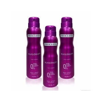 Free Love Eurodream 3x150 ml Kadın Sprey Deodorant