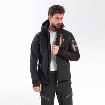 Freecamp Eagle Softshell Siyah Turuncu Erkek Ceket