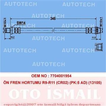FREN HORTUMU ÖN ( R9 - R11 )
