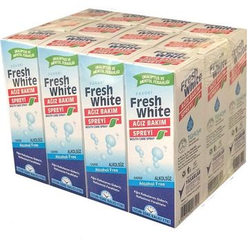 Fresh 30 ml 12'li White Ağız Bakım Suyu