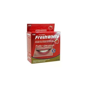 Fresh White 50 gr Çilek Aromalı Diş Parlatıcı ve Beyazlatıcı Bakım Tozu