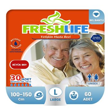 Freshlife Belbantlı Large Beden 60 Adet Hasta Bezi