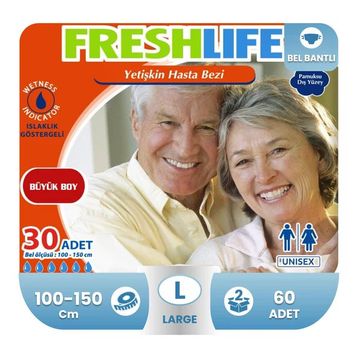 Freshlife Belbantlı Large Beden 60 Adet Hasta Bezi