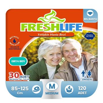 Freshlife Belbantlı Medium Beden 120 Adet Hasta Bezi
