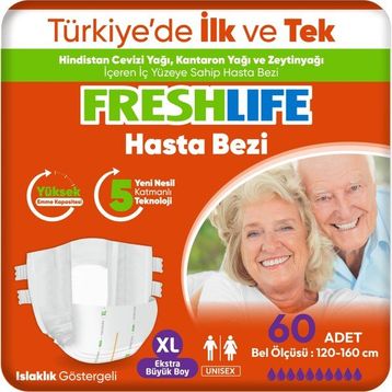 Freshlife Belbantlı XLarge Yetişkin 2x30 Adet Hasta Bezi