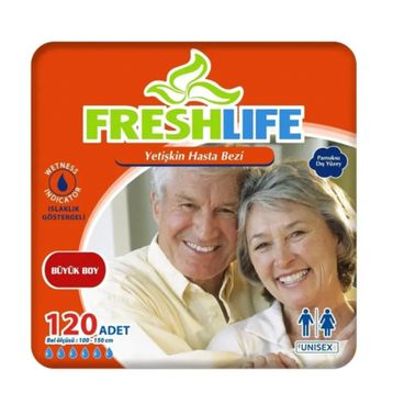Freshlife Büyük Boy 4x30 Adet Belbantlı Yetişkin Bezi