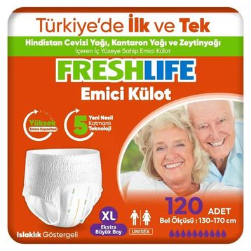 Freshlife Emici Külot XL Ekstra Büyük 120 Adet Hasta Bezi