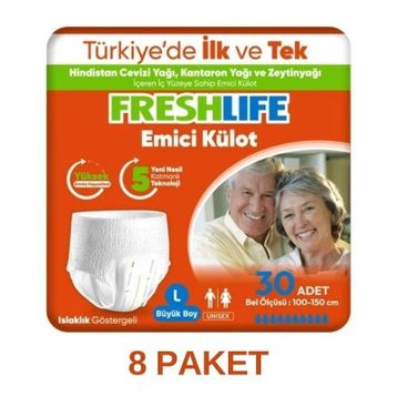 Freshlife L 8x30'lu Emici Külot Yetişkin Hasta Bezi