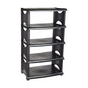 Freshlife Siyah Rattan Ayakkabılık